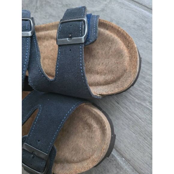 Women's Muk Luks Poppy Sandal Double Strap Navy Blue Size 7 Suede - Picture 6 of 6